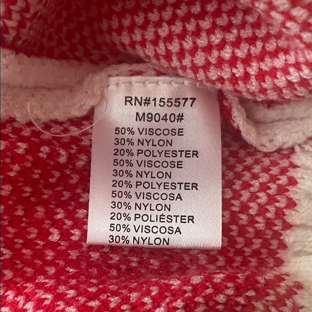 Miracle Cream & Red Heart Knit Sweater w/ Cut Out Back Size M/L - Picture 14 of 16